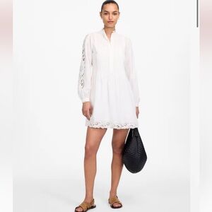 Madewell Pintucked Eyelet Mini Dress